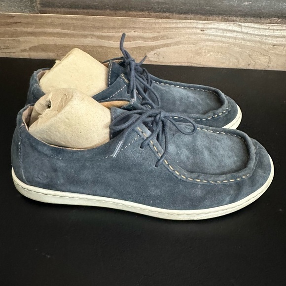Born Men's Canning Sneaker Chukka Boot Size 10M Blue Suede Moc Toe Low Top - Picture 3 of 8